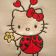 Hello Kitty ladybag design embroidered