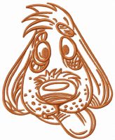 Funny puppy pet embroidery design