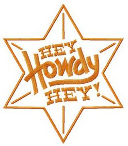 Hey Howdy Hey star embroidery design