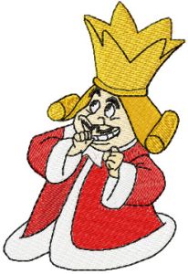 King of hearts embroidery design