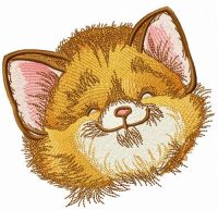 Glad kitten embroidery design