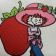 strawberry shortcake with strawberry embroidered design