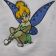 Embroidered Tinkerbell design on jacket