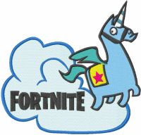 Llama unicorn embroidery design