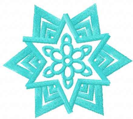 Blue decoration free embroidery design 11
