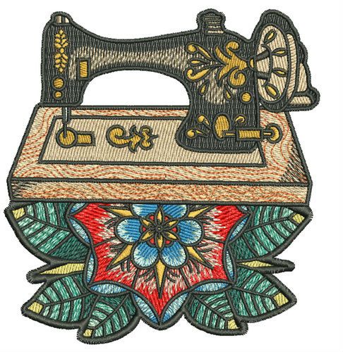 Old sewing machine 3 machine embroidery design