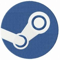 Steam alternative logo embroidery design