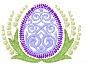 Easter egg spring decor embroidery design