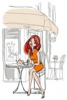 Tea time embroidery design