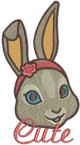 Cute bunny 3 embroidery design
