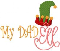 My Dad Elf free embroidery design