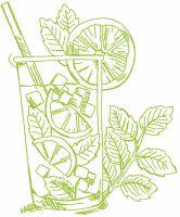 Spring margarita embroidery design