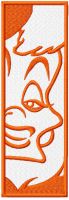 Cruella de vil bookmark embroidery design