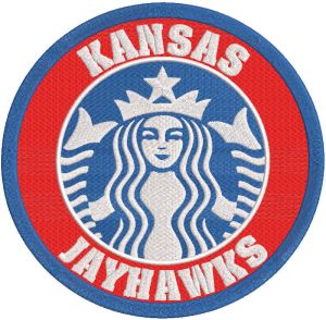 Kansas Jayhawks logo embroidery design