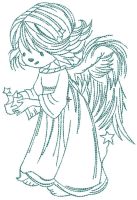 Stars for angels 5 embroidery design