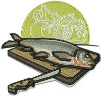 Fresh fish embroidery design