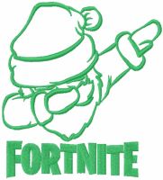 Fortnite Santa embroidery design