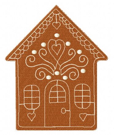 Gingerbread house 9 machine embroidery design