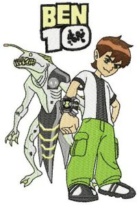 Ben 10 with alien embroidery design