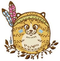 Indian cat 6 embroidery design