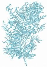 Soft feather embroidery design