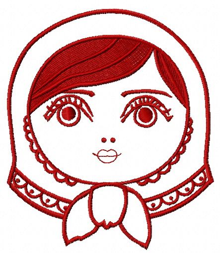 Matryoshka 3 embroidery design