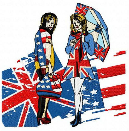 British VS American machine embroidery design