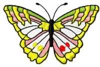 Diseño de bordado gratis de mariposas.