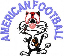 american fooball embroidery design