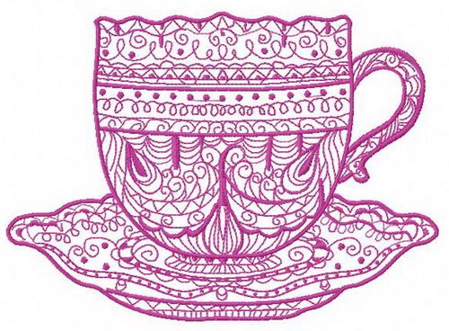 Tea time 6 machine embroidery design