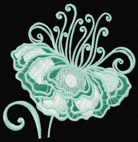 Fragile flower 5 machine embroidery design      