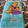 Rapunzel embroidery design on towel