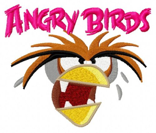 Angry Birds logo 2 machine embroidery design