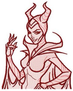 Maleficent embroidery design