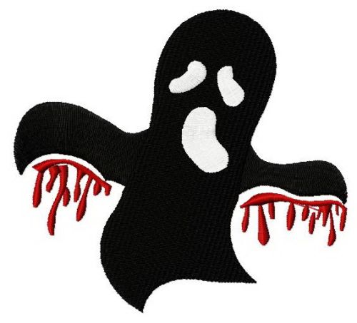 Bloody ghost machine embroidery design