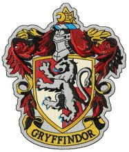 Gryffindor emblem embroidery design