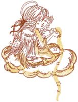 Angel with star dust 3 embroidery design