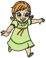 Anna running embroidery design