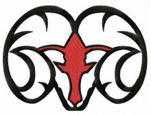 Winston-Salem State Rams logo embroidery design
