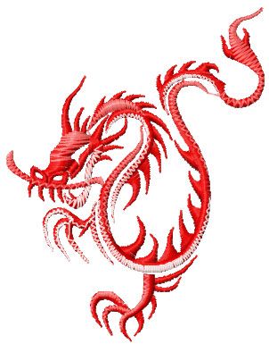 Dragon free embroidery design