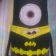 Minion batman costume design embroidered