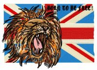 Born to be free embroidery design