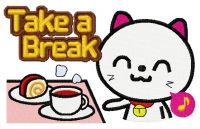 Take a brake embroidery design