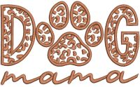 Dog mama embroidery design