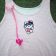 Hello Kitty swims design on embroidered baby outfit