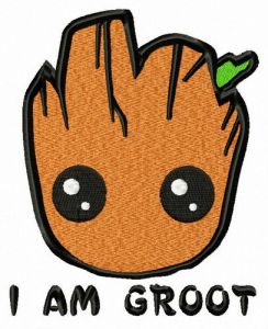 I am Groot embroidery design