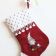Embroidered Christmas sock with gnome design