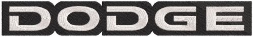 Dodge logo with background embroidery design