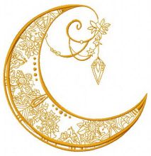 Moon 3 embroidery design