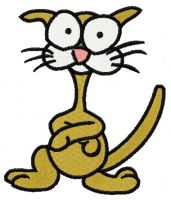 Crazy cat 8 embroidery design